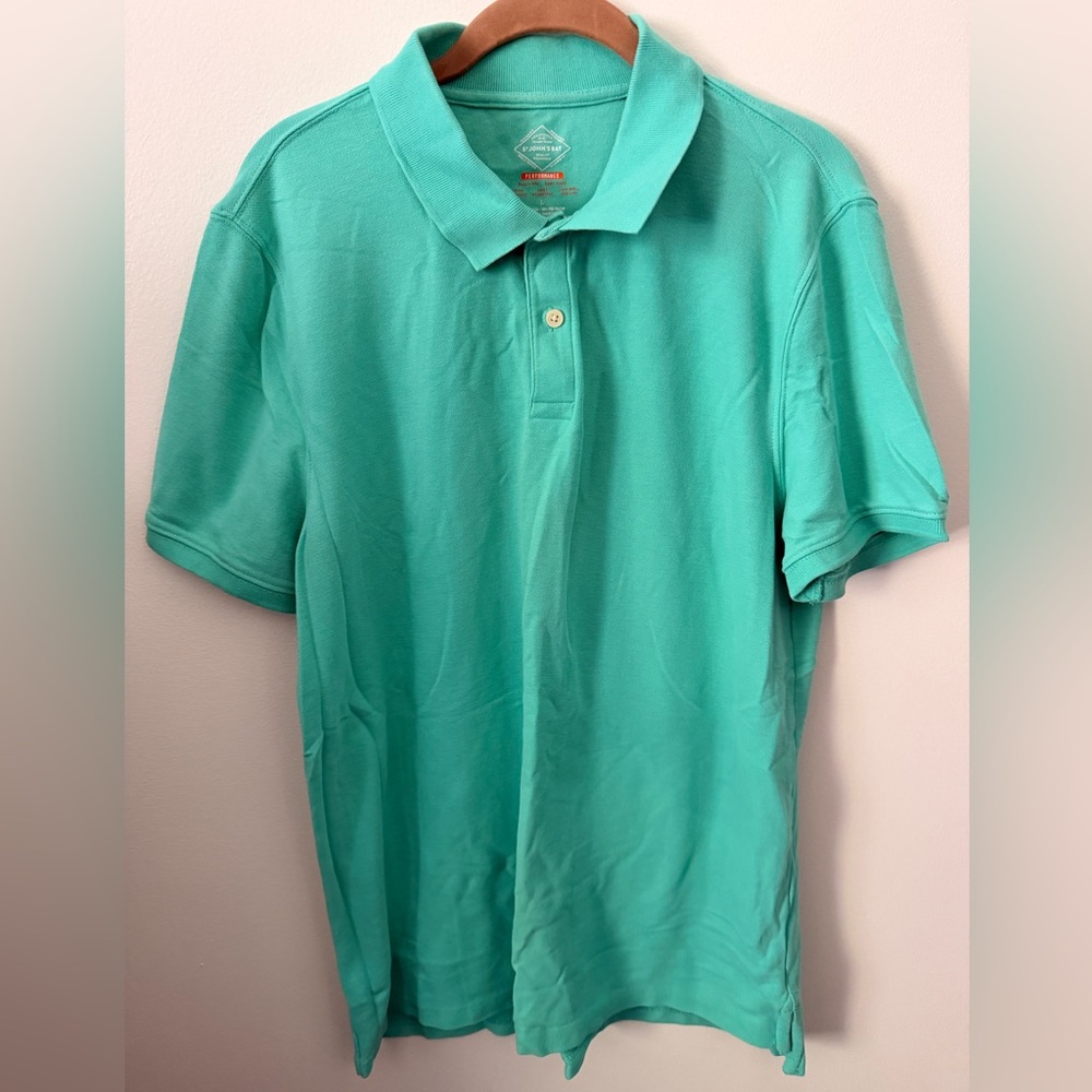 St.John Bay Men's Teal Polo Shirt size large